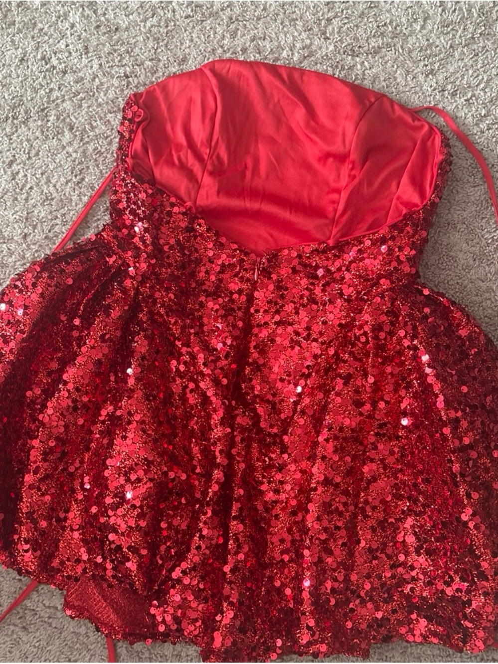 Girls' Red Sequin Formal Dress - Sparkling Party Skirt